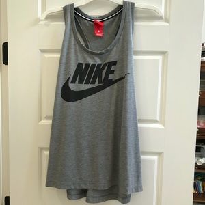 Nike Womens Racerback Workout Tank Top Gray